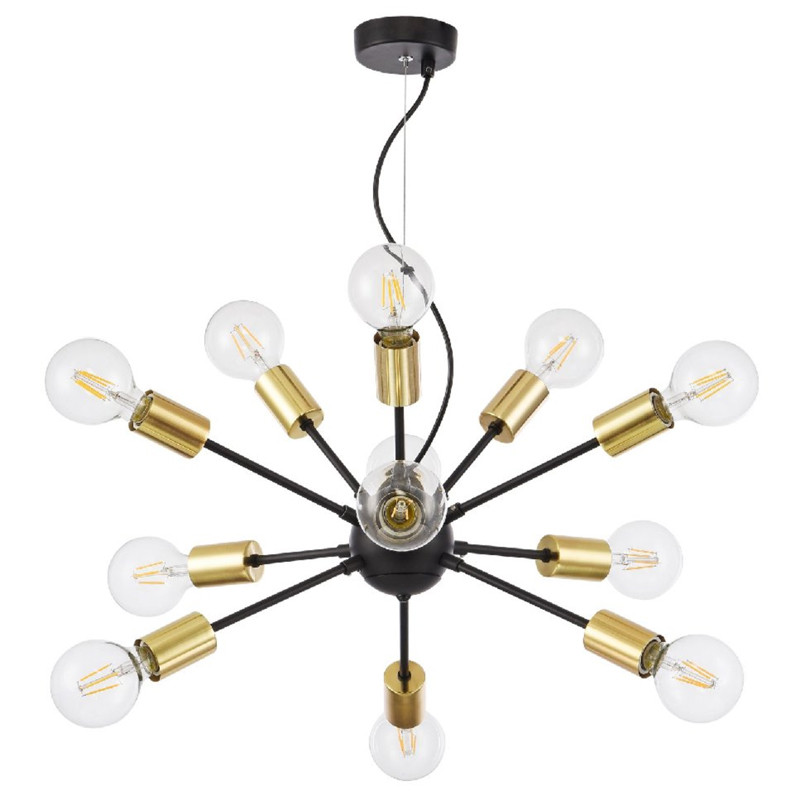 Люстра Sputnik 12 Black and Gold