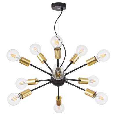 Люстра Sputnik 12 Black and Gold