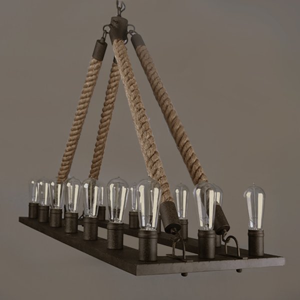 Люстра Square Large Loft Rope Light