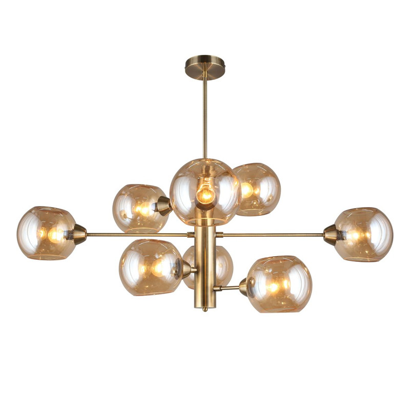 Люстра Staggered Glass Латунь