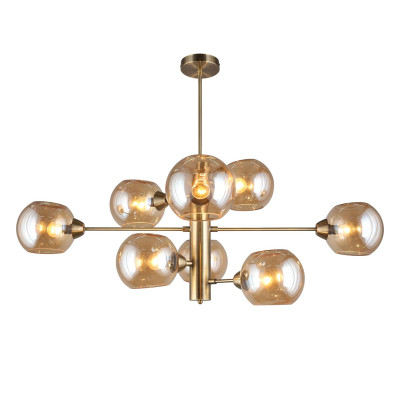 Люстра Staggered Glass Латунь