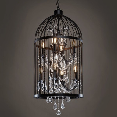 Люстра Steampunk Birdcage Chandelier 45 black