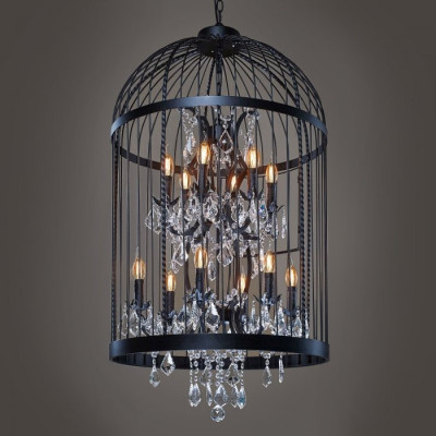 Люстра Steampunk Birdcage Chandelier 60 black