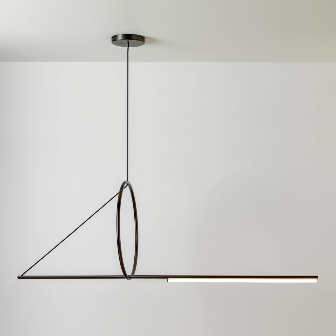 Люстра Suspension Cercle Et Trait – Graphite Satine
