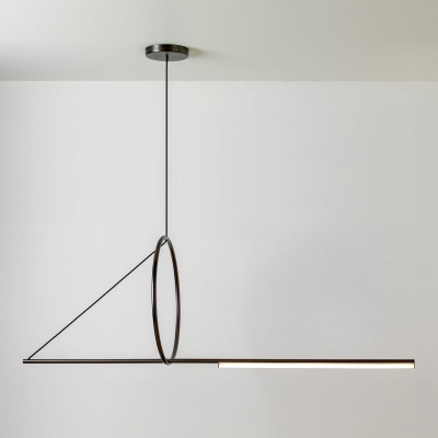 Люстра Suspension Cercle Et Trait – Graphite Satine