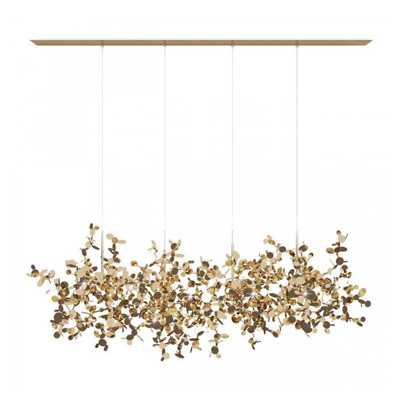 Люстра Terzani Argent Suspension Linear Gold длина 120 см