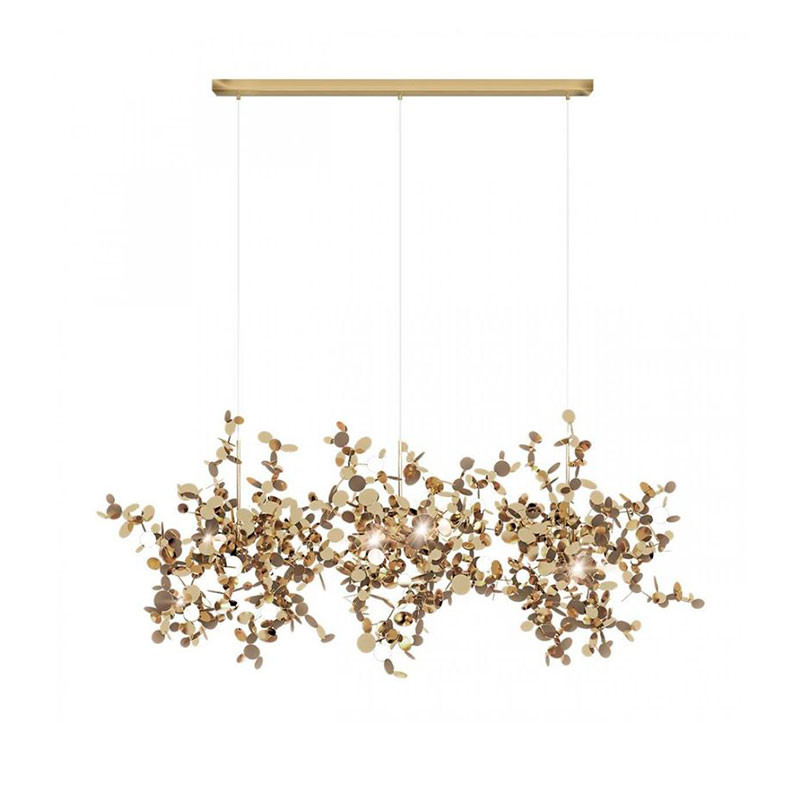 Люстра Terzani Argent Suspension Linear Gold длина 85 см
