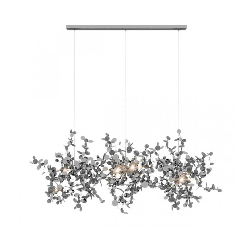 Люстра Terzani Argent Suspension Linear Silver длина 85 см