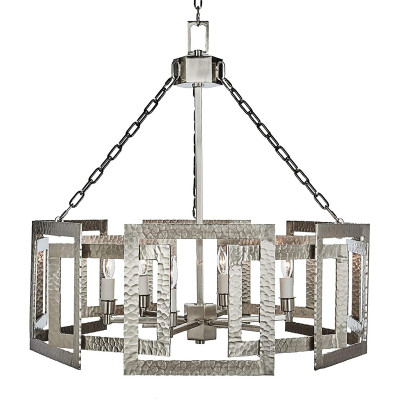 Люстра Textured Cage Pendant Lamp Silver Chandelier