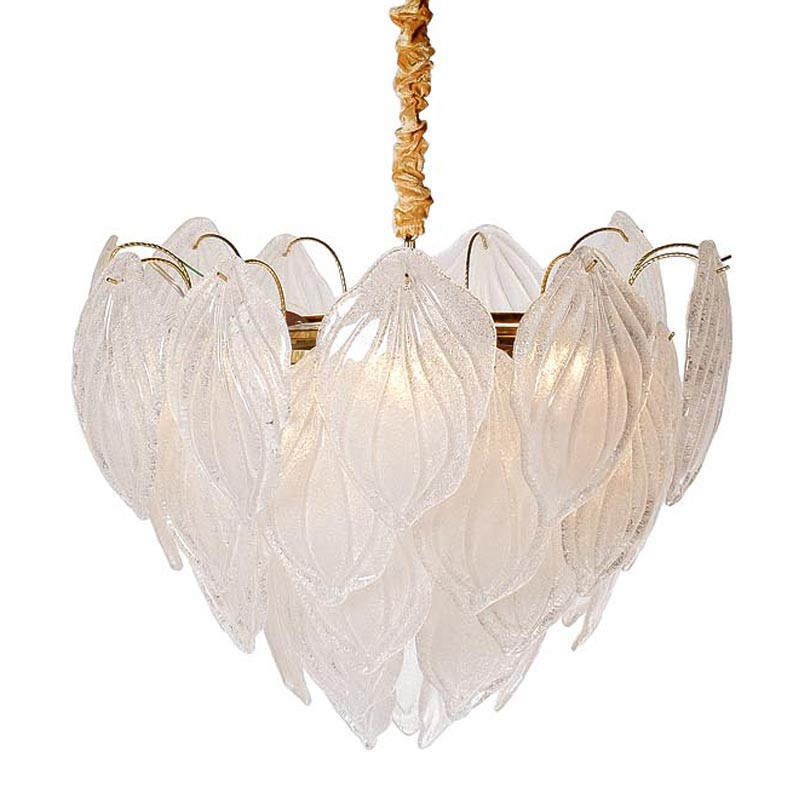 Люстра Textured Glass Chandelier Petal 8