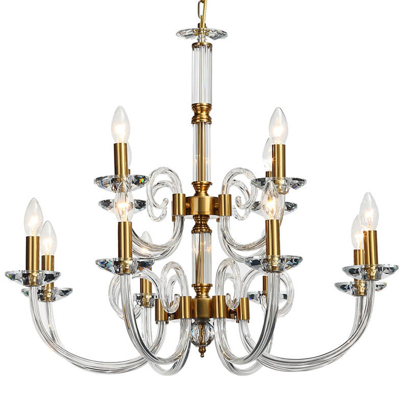 Люстра Twisted Glass Candles Chandelier 12