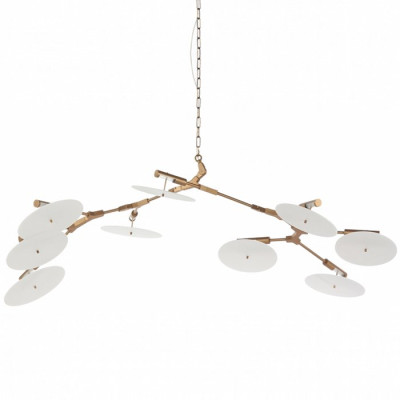 Люстра White Disc 9 ламп