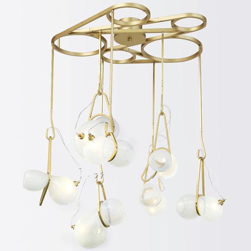 Люстра White glass trap