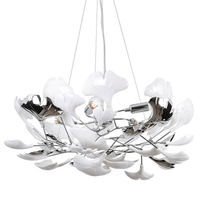 Люстра Wintery flover Chrome с Белыми декоративными плафонами