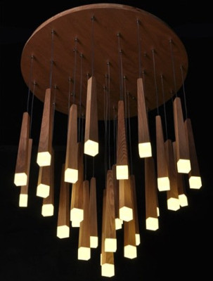 Люстра Wooden Glowworm Round