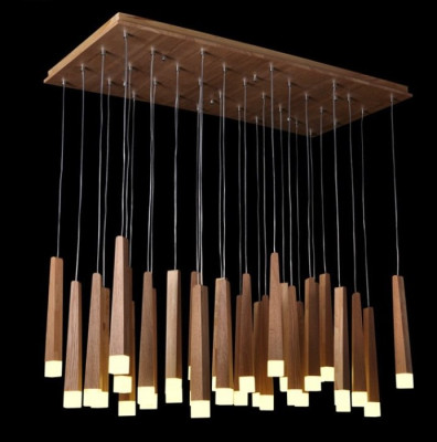 Люстра Wooden Glowworm Square