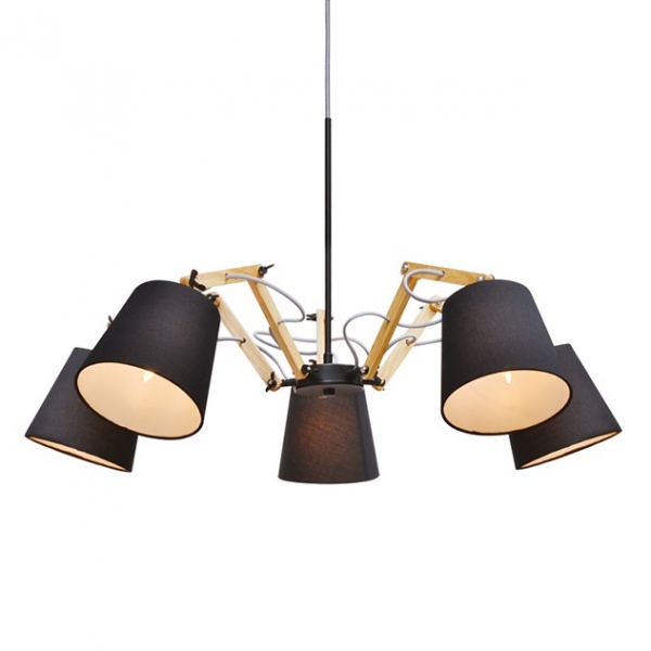 Люстра Woodland Pendant 5 Black