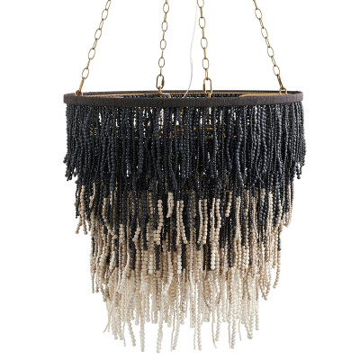 Люстра Амбре деревянные бусы LIZZY CHANDELIER