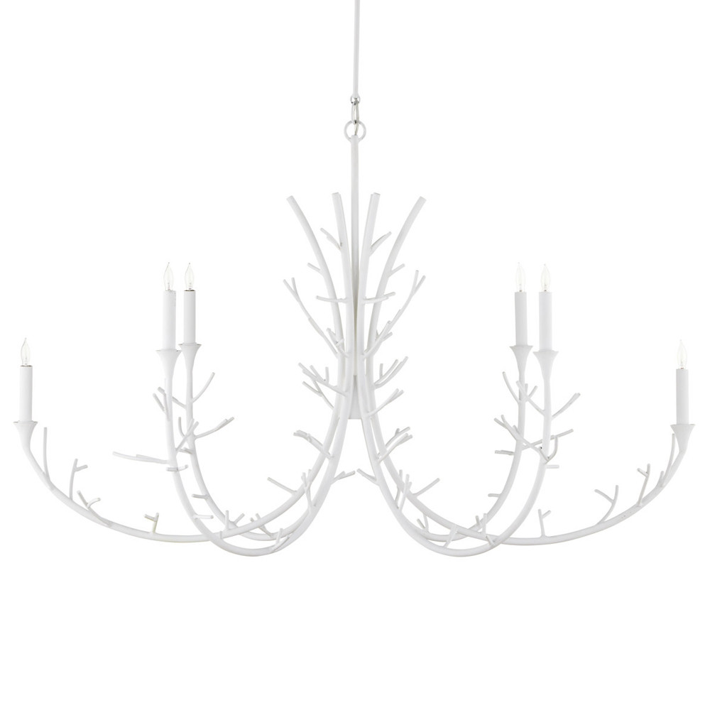 Люстра белая в виде веток White Natural Lines
