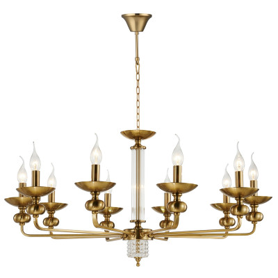 Люстра бронзового цвета со стеклянным декором Candelabrum D91 см