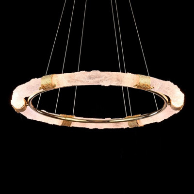 Люстра в форме кольца с золотым декором Warm Heavenly Light