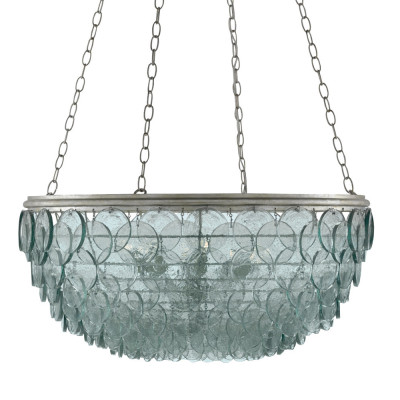 Люстра в форме полусферы с каскадом из круглых декоративных элементов Basket of Light