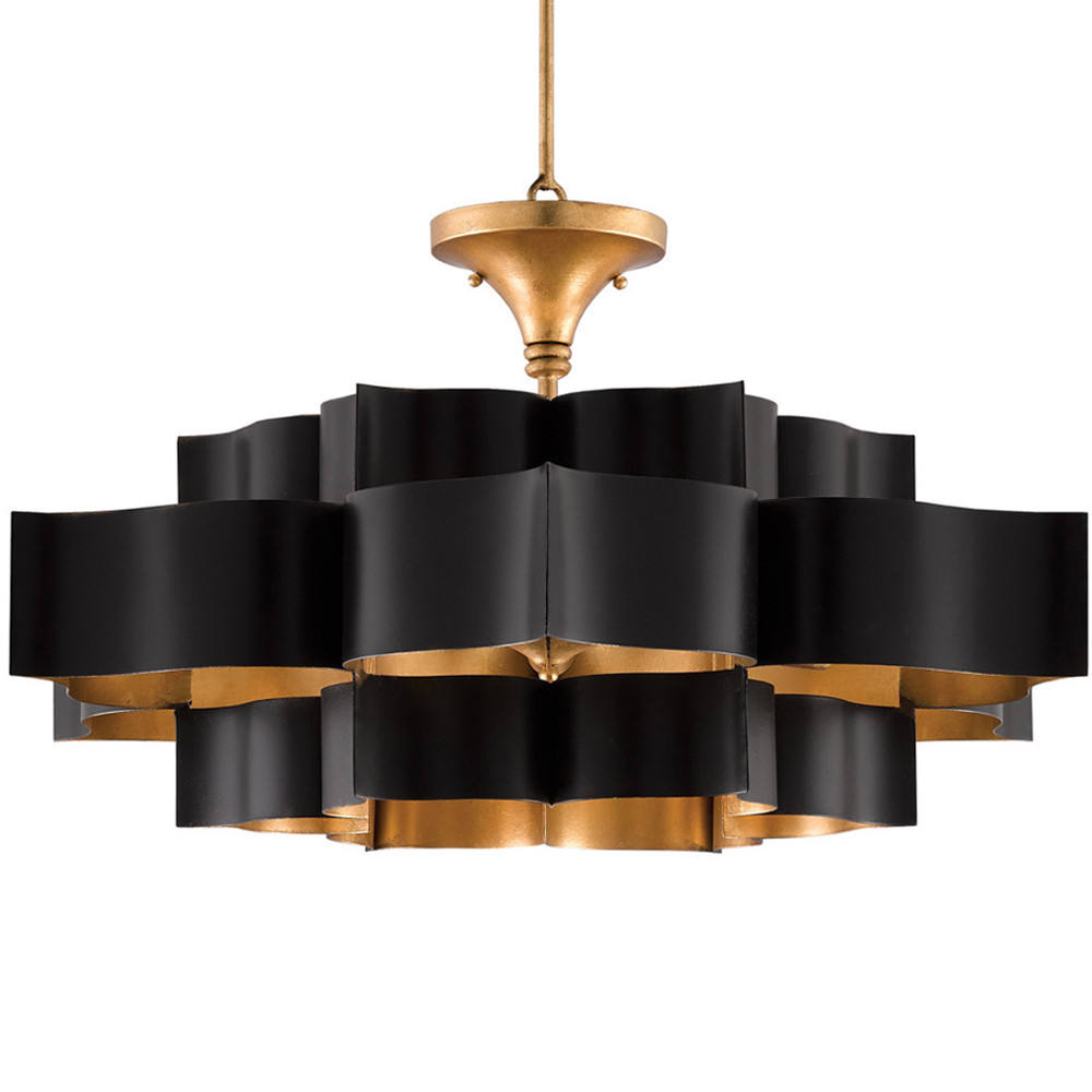 Люстра в форме цветка в сочетании чёрного и золотого цвета Shapes Inspired by Nature