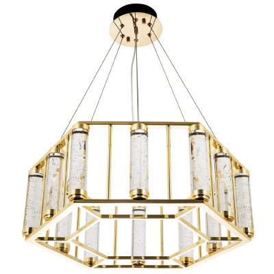 Люстра в форме шестиугольника с хрустальным декором Agace Crystal Chandelier