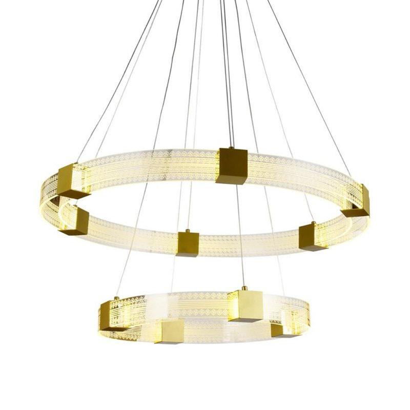 Люстра Два Кольца Ring Horizontal Ornament Meander 2