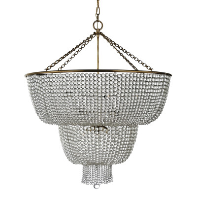 Люстра двухъярусная со стеклянными бусами Glass Bead Chandelier