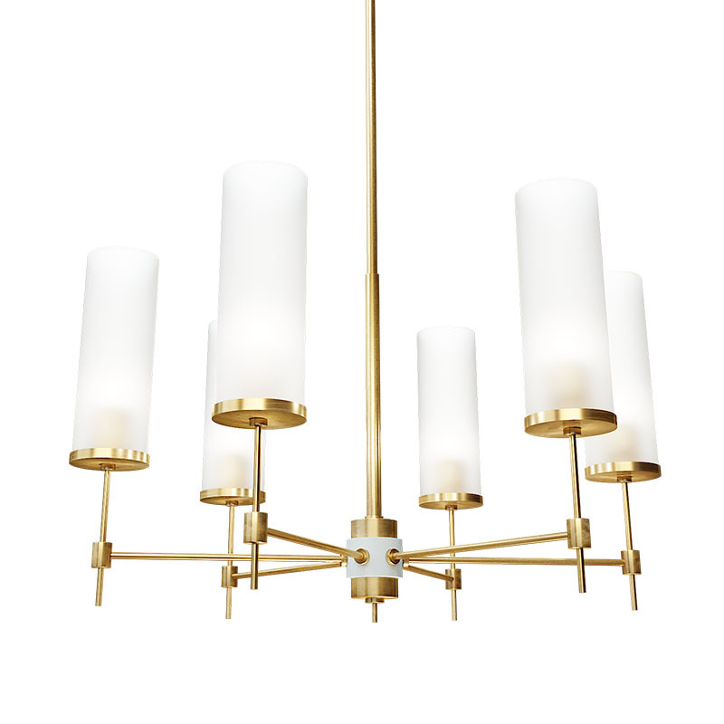 Люстра Дизайнерская Candle Holder из Сатинированной Латуни