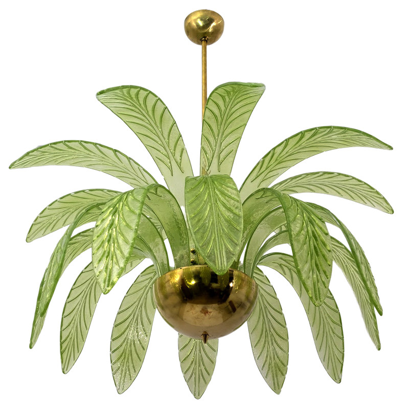 Люстра Дизайнерская Листья Пальмы Modern Chandelier with Palm Leaves