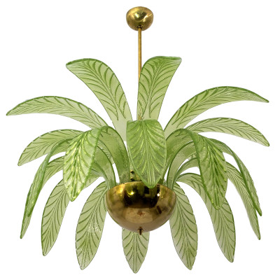 Люстра Дизайнерская Листья Пальмы Modern Chandelier with Palm Leaves