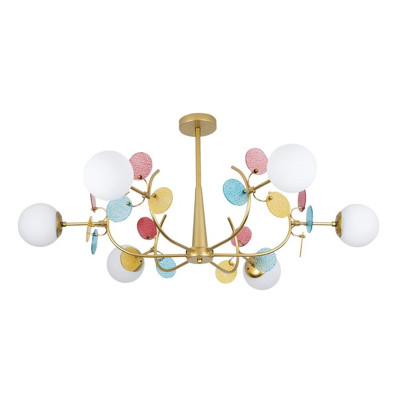 Люстра для низкого потолка MATISSE Multi glass 6 плафонов