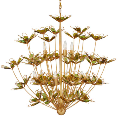 Люстра золотого цвета в форме цветка Hanging Flowers