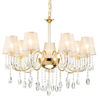 Люстра золотого цвета с хрустальным декором Dainty Light
