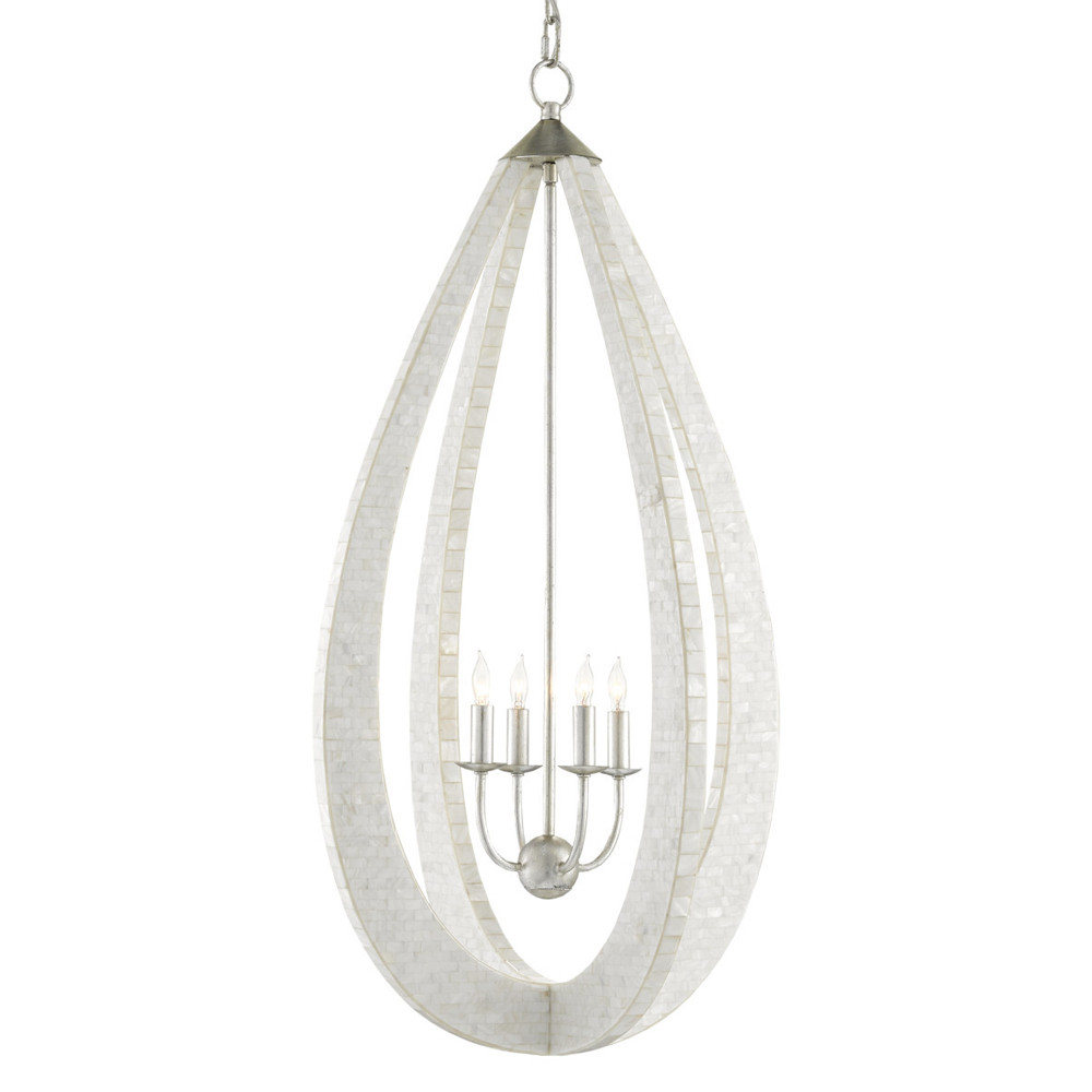 Люстра каплевидной формы покрытая перламутровой мозаикой Soft Pearl Shape