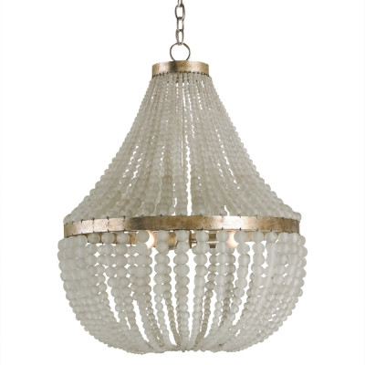 Люстра каплевидной формы с подвесками в виде круглых прозрачных бусин Crystal Bead Chandelier
