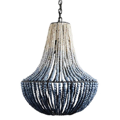 Люстра каплевидной формы украшенная круглыми бусинами Gradient Chandelier Blue White