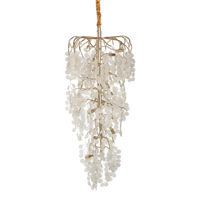 Люстра каскадная на золотистом каркасе Branched Golden Chandelier