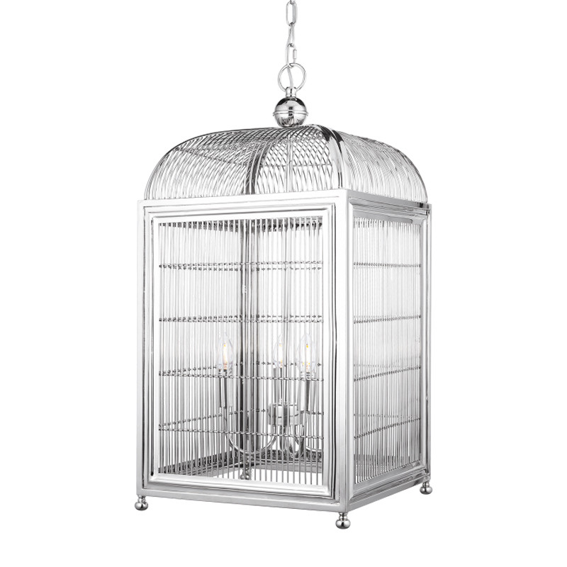 Люстра клетка Bird cage chrome Lantern Falcon