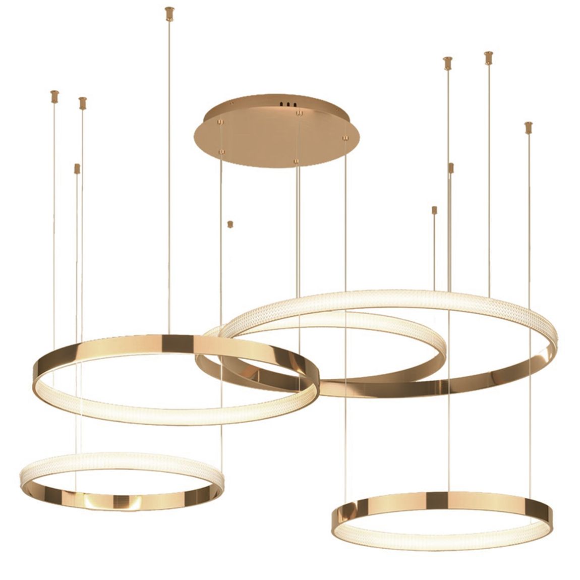 Люстра Композиция из колец ORACLE Mahlu 5 Rings Gold