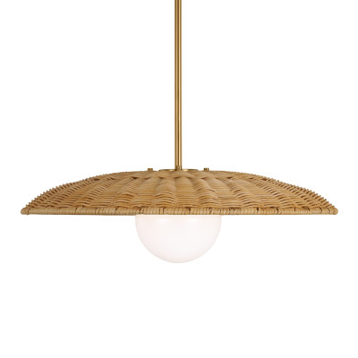 Люстра круглая из ротанга Long Lasting Chandelier
