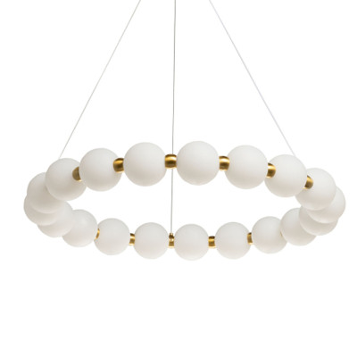 Люстра круглая с матовыми белыми шарами PEARLS Suspension