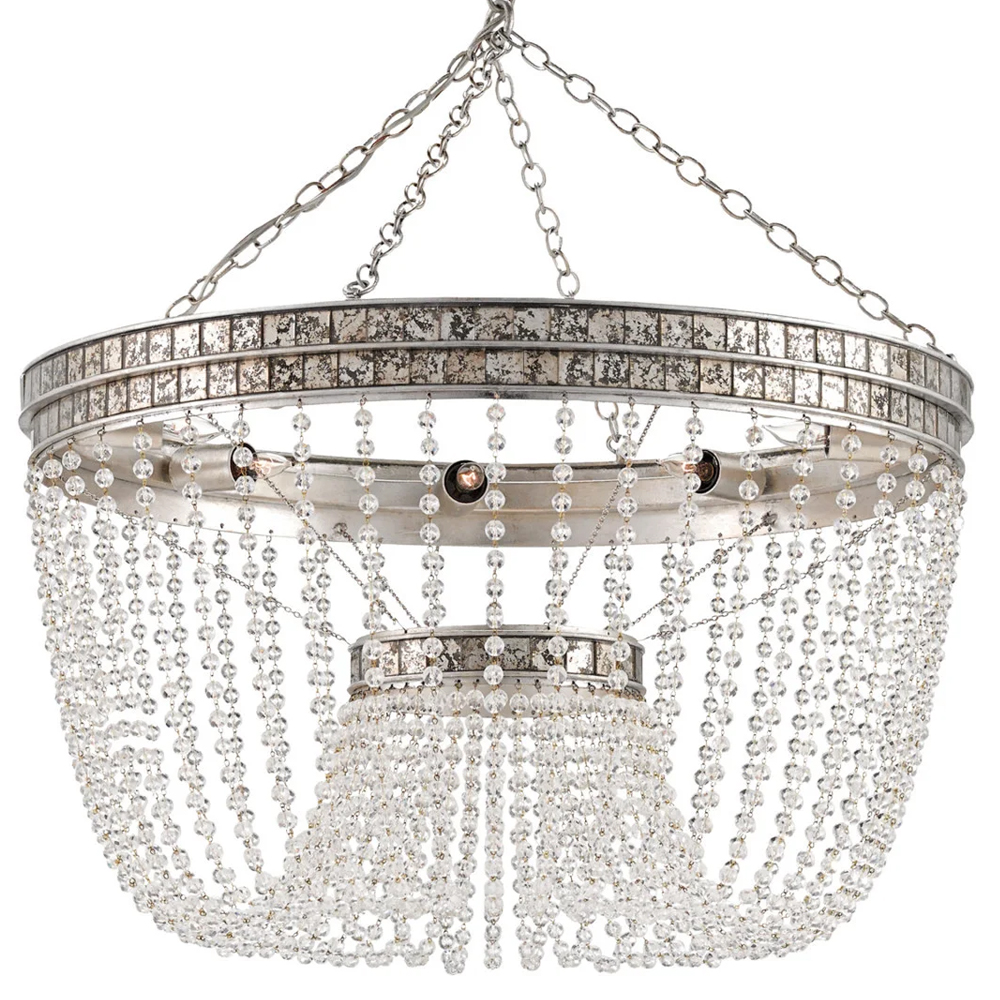 Люстра круглая с нитями хрустальных бусин Sparkling Bead Stripes