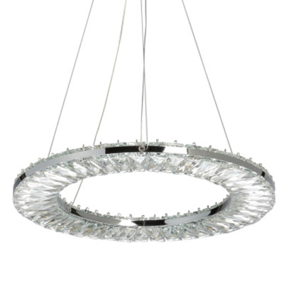 Люстра круглая с прозрачной хрустальной рамкой Maude Crystal Light