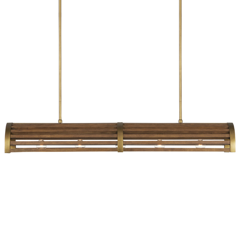 Люстра линейная полукруглой формы Wooden Horseshoe