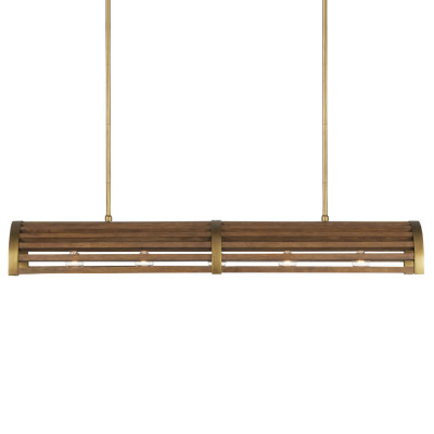 Люстра линейная полукруглой формы Wooden Horseshoe