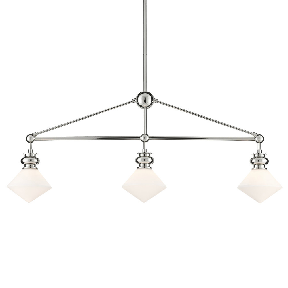 Люстра линейная с ромбовидными плафонами Pointed Diamond Shade