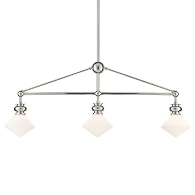 Люстра линейная с ромбовидными плафонами Pointed Diamond Shade